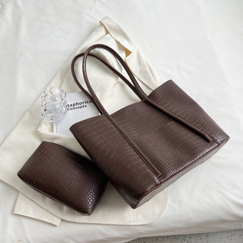 Women's Shoulder Soft Faux Leather Western Style Large Capacity Commuter Tote Bag