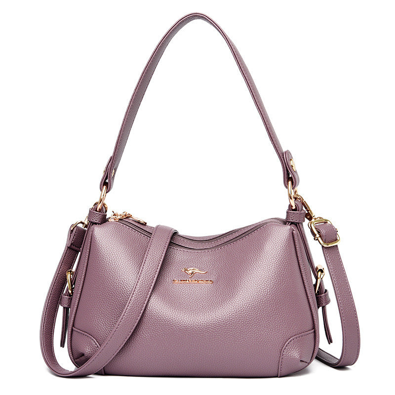 Ladies Fashion Soft Leather Large-capacity One-shoulder Messenger Bag
