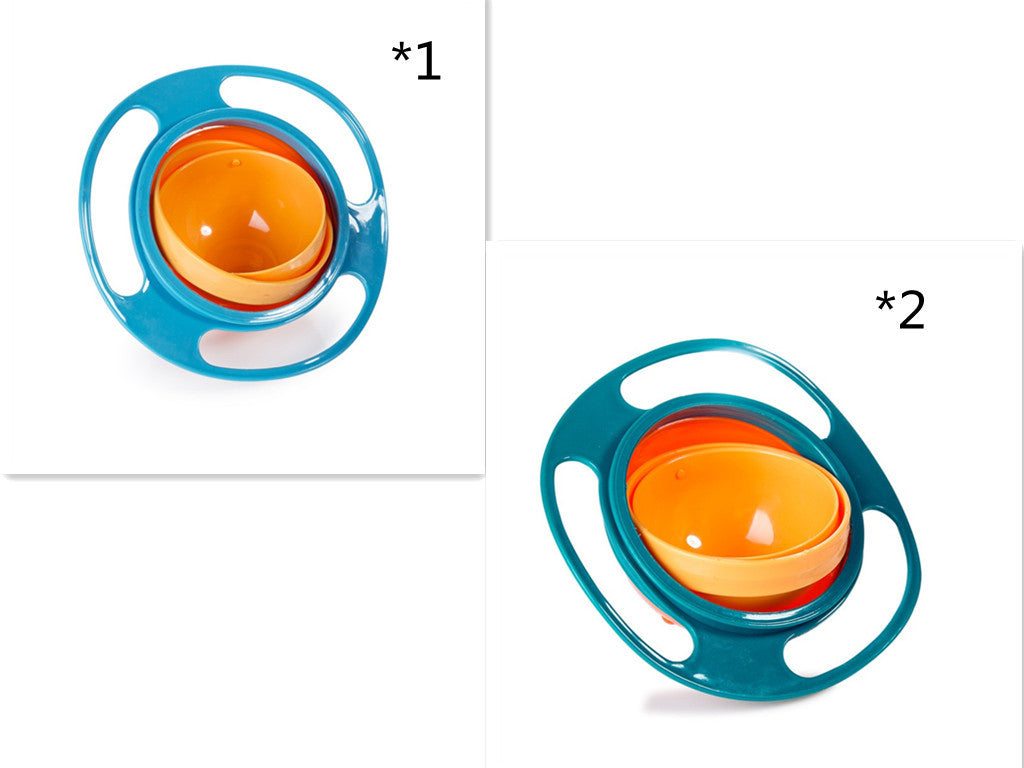 360° Rotate Universal Spill-Proof Baby Bowl – Anti-Spill Gyro Bowl with Rotating Inner Dish | Infinity Bazaar