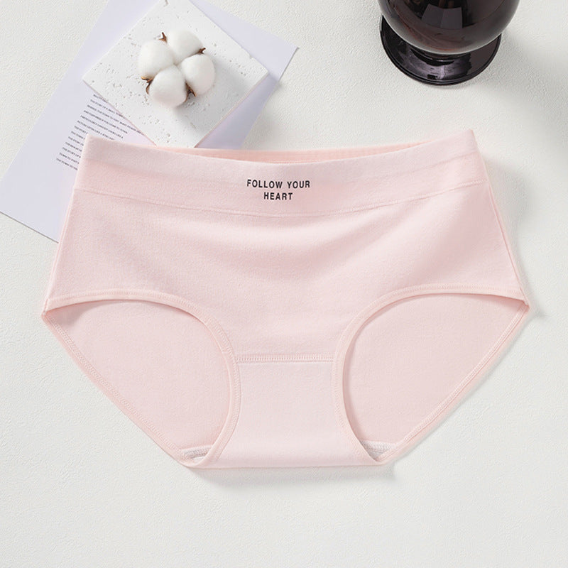 Cotton 7A Antibacterial Printed Cotton Mid Waist Underwear