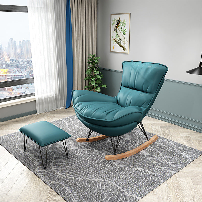 Casual Fashion Reclining Rocking Chair Couch – Stylish & Comfortable Solid Wood Design