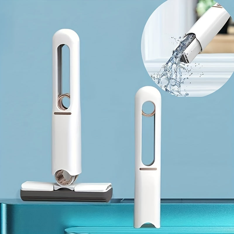 New Portable Self-Squeeze Mini Mop, Lazy Hand Wash-Free Strong Absorbent Mop Multifunction Portable Squeeze Cleaning Mop Desk Window Glass Cleaner Kitchen Car Sponge Cleaning Mop Home Cleaning Tools