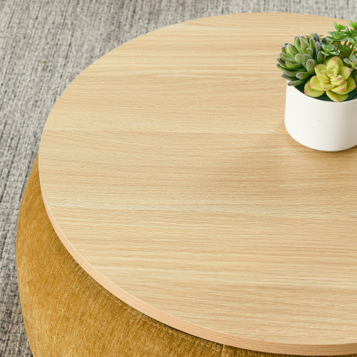 Circular Ottoman Storage Footstool 2-in-1 Function