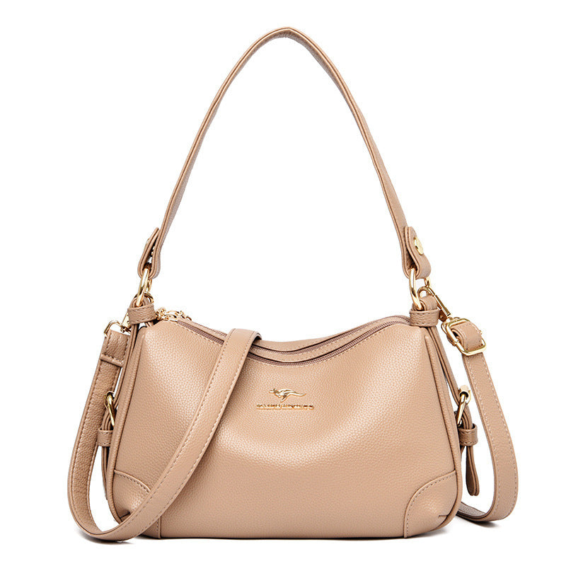 Ladies Fashion Soft Leather Large-capacity One-shoulder Messenger Bag