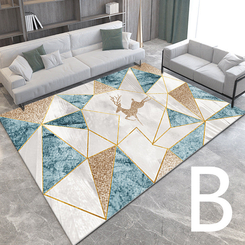 3D Light Luxury Style Floor Mat – Soft Printed Bedroom Bedside Carpet for Modern Home Decor | Infinity Bazaar