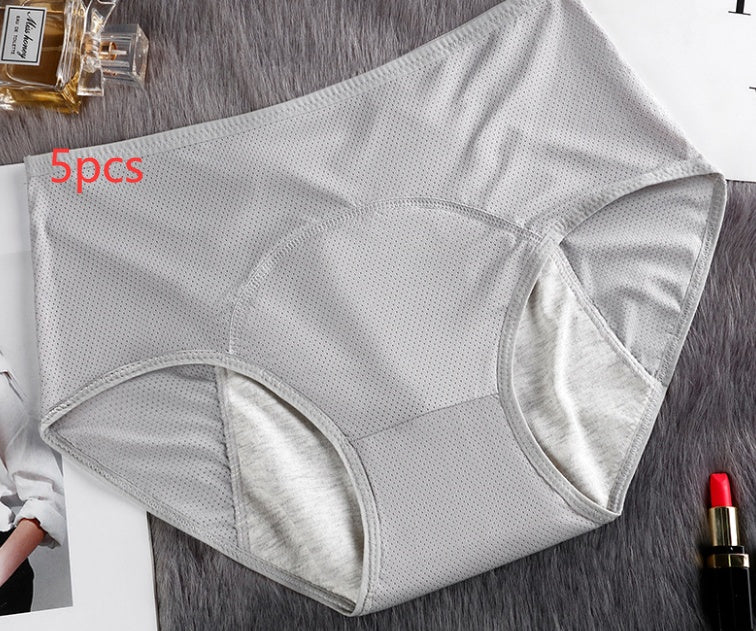 5-Pack Women’s Leak-Proof Menstrual Underwear – Seamless, Mid-Rise Period Panties with High Absorbency | Infinity Bazaar