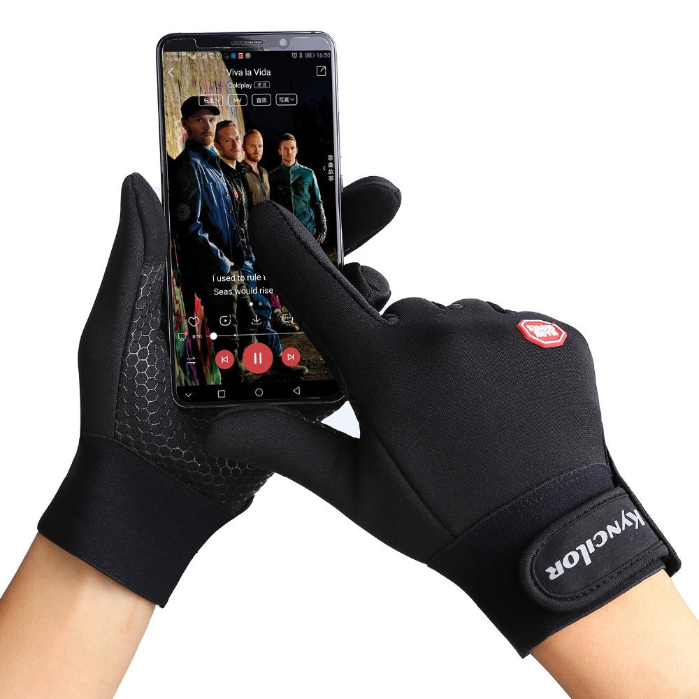 Men and women fleece windproof and warm gloves