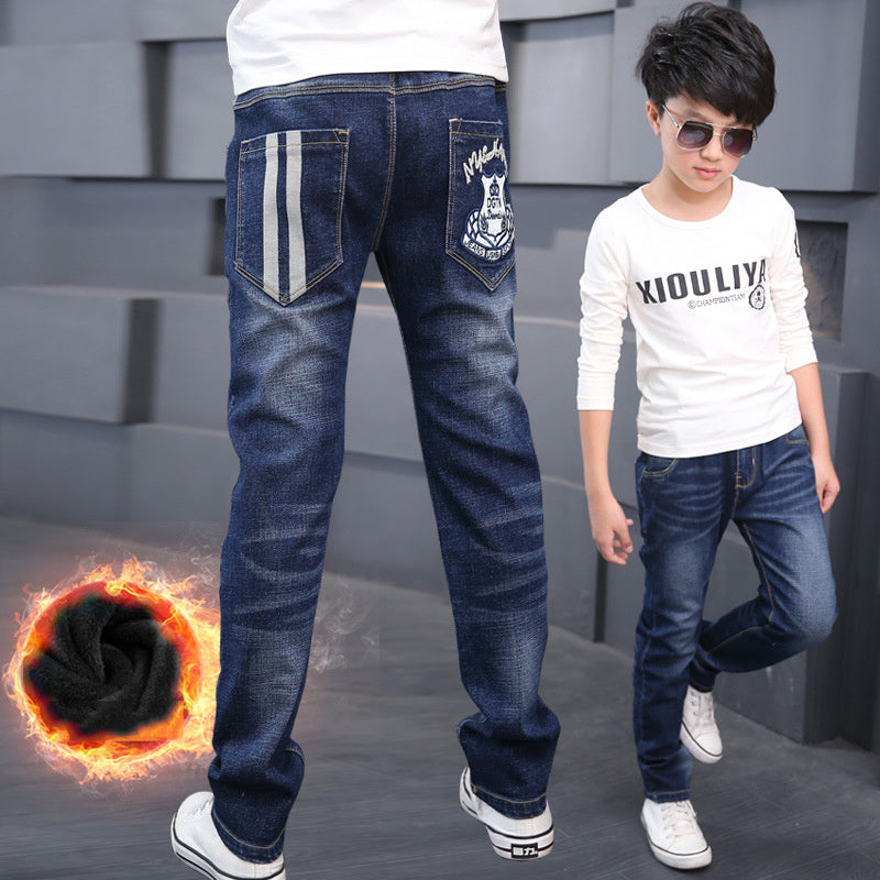 Fleece boy jeans