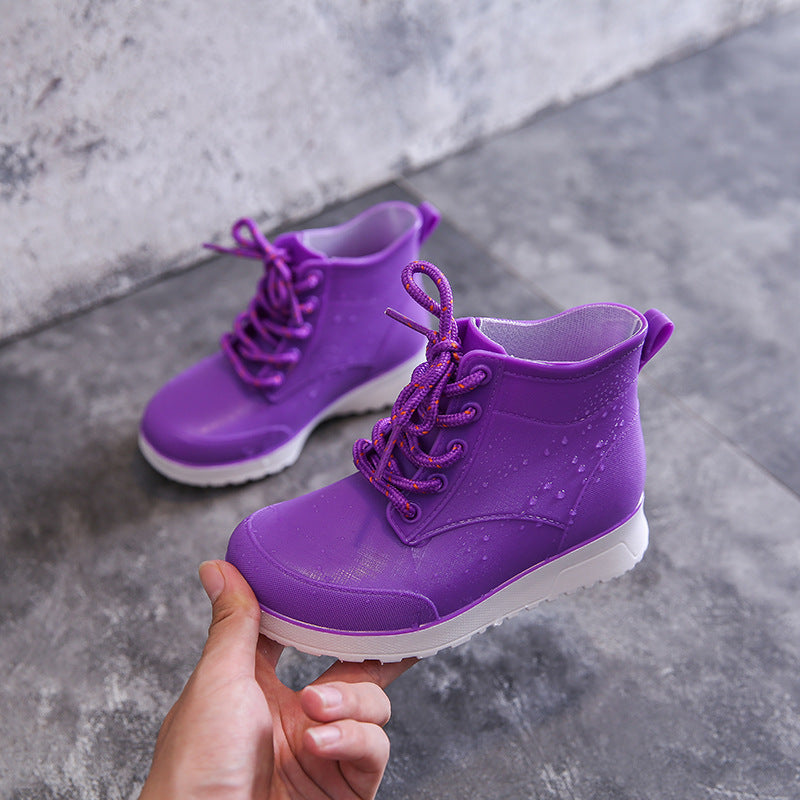 Rain Boots for Kids (Boy & Girls) with Soft Non-slip Thick Bottom