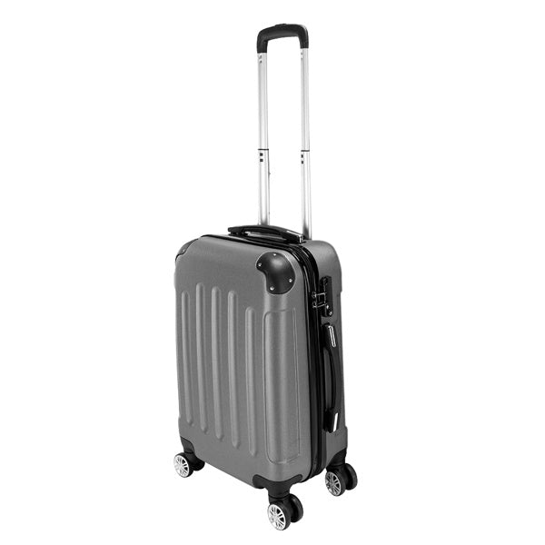 3-in-1 ABS Luggage Trolley Case Set – Lightweight 20”, 24”, 28” Suitcases Travel Luggage Set in Dark Gray | Infinity Bazaar