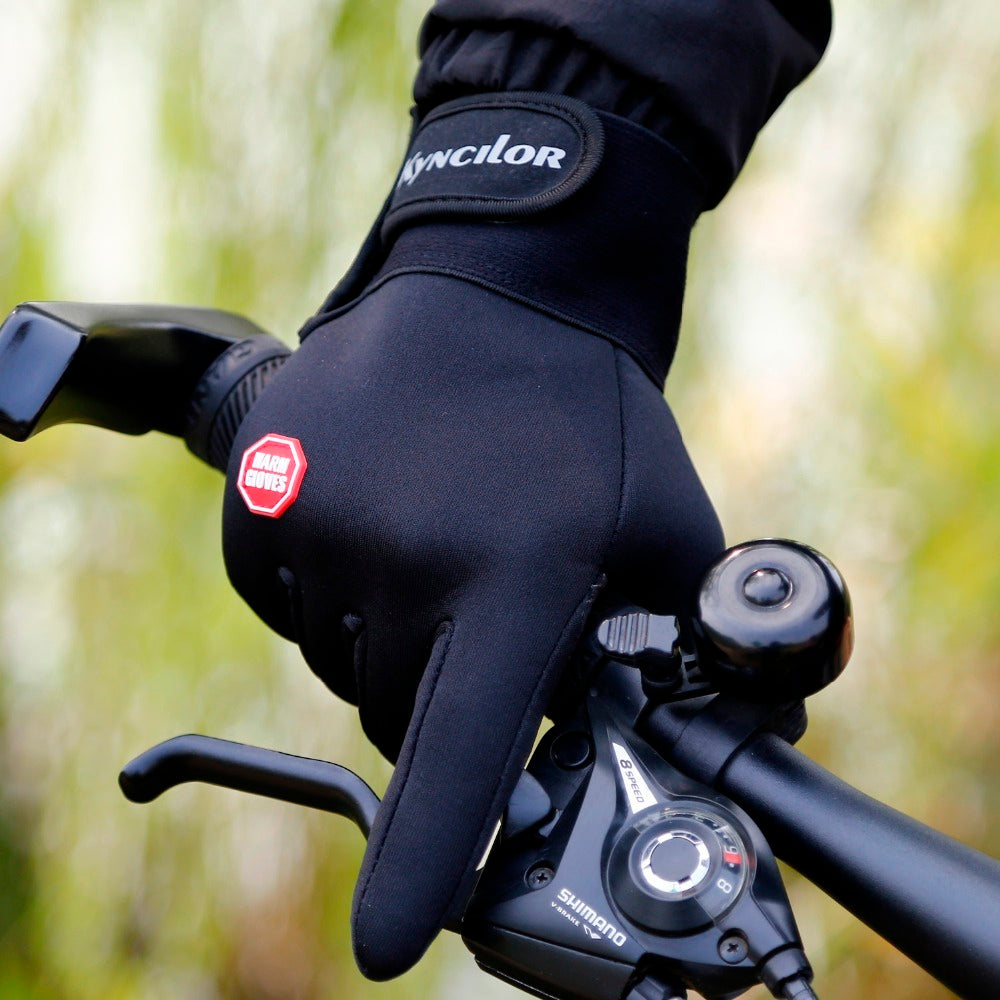 Men and women fleece windproof and warm gloves