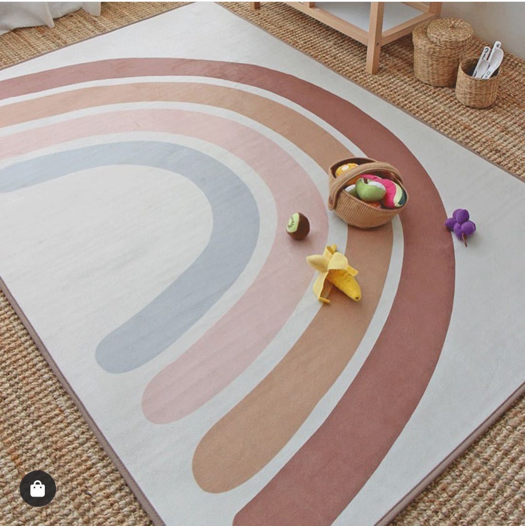 Nordic children's room rainbow carpet