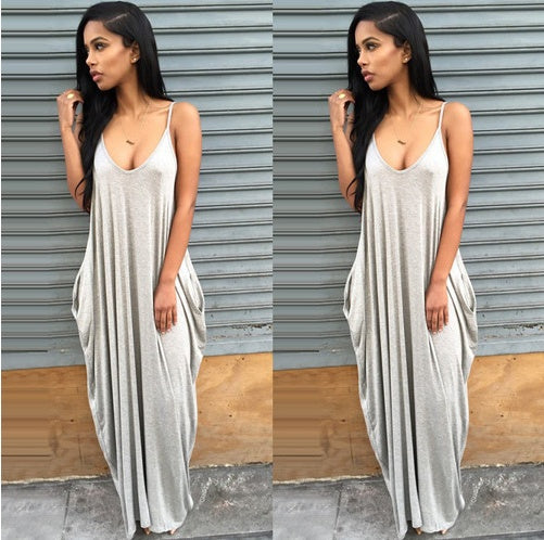 Women’s Plus Size Long Summer Pleated V-Neck Dress | Infinity Bazaar
