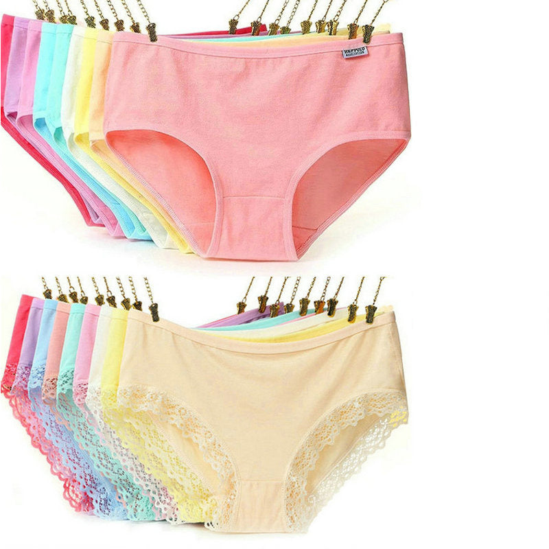 Women's underwear cotton mid-waist plus size cotton