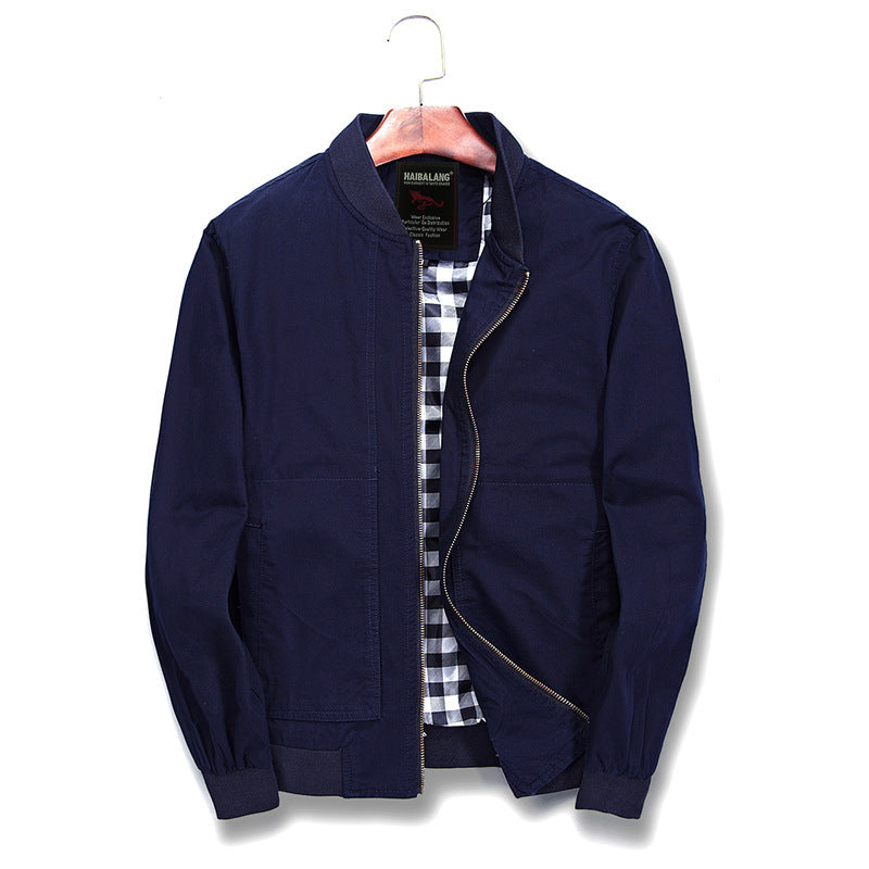 Men's Spring and Autumn washed casual cotton jacket