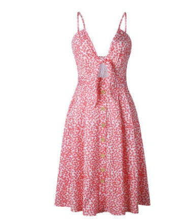 Women’s Sleeveless Backless Summer Party Dress with Bow Strap Detail | Infinity Bazaar