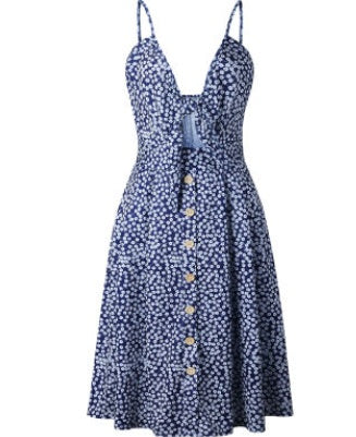 Women’s Sleeveless Backless Summer Party Dress with Bow Strap Detail | Infinity Bazaar