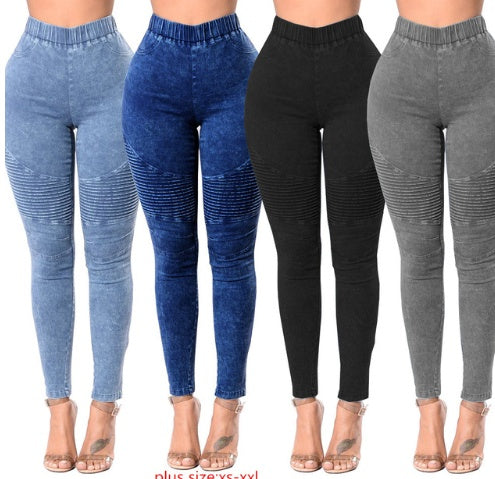 Creased Women'S High-Waisted Butt-Lifting Jeans