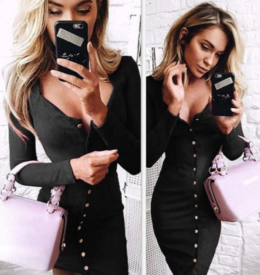 Women’s Spring Long Sleeve Slim Fit Cocktail Pencil Dress | Infinity Bazaar