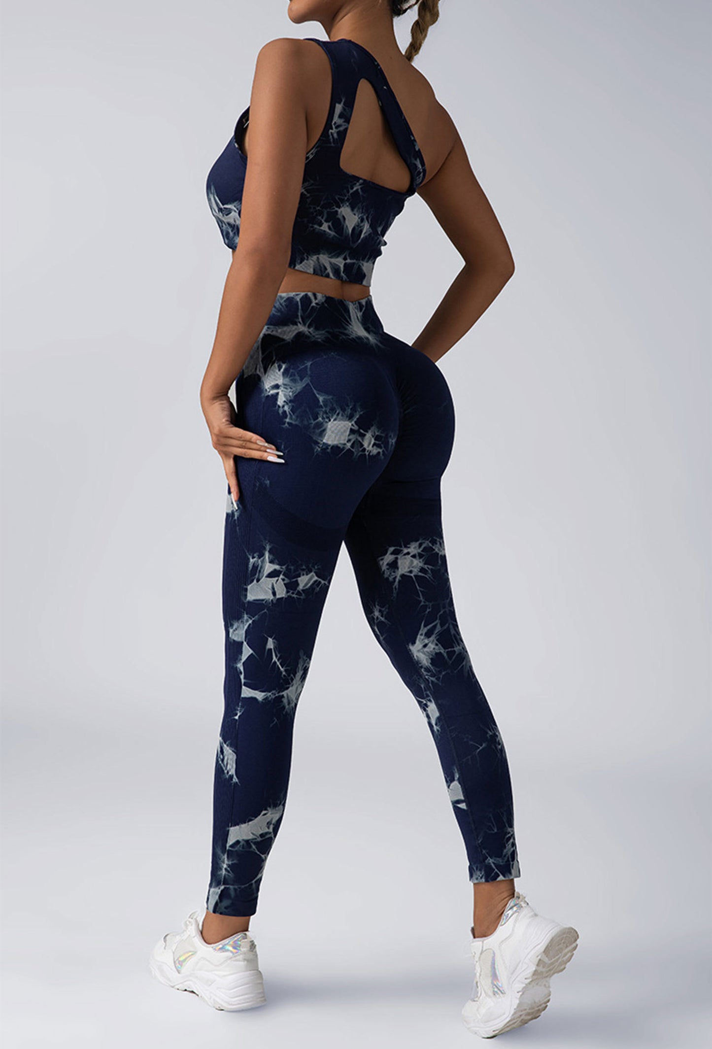 Seamless High-Waisted Tie-Dye Workout Leggings for Women – Squat-Proof, Moisture-Wicking Yoga Pants | Infinity Bazaar
