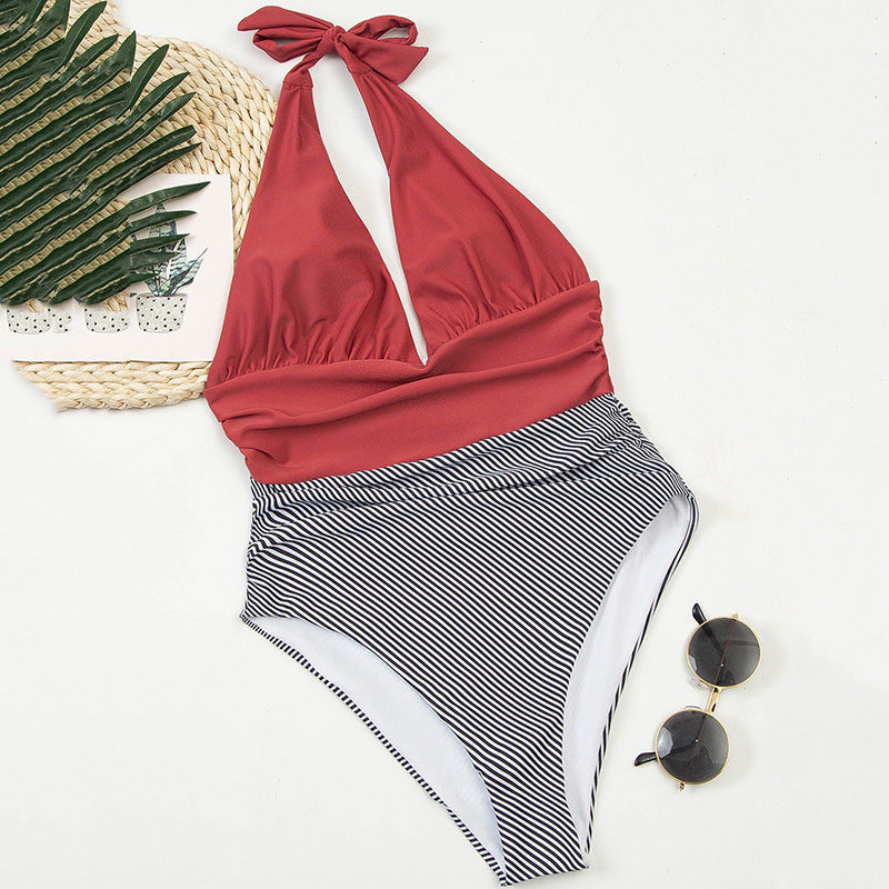 Striped Sexy Backless Bikini for Women