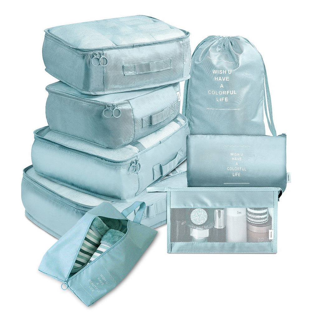 8-Piece Travel Packing Cubes Luggage Organizer Set – Waterproof Storage Bags for Clothes, Shoes, Underwear & Toiletries | Infinity Bazaar