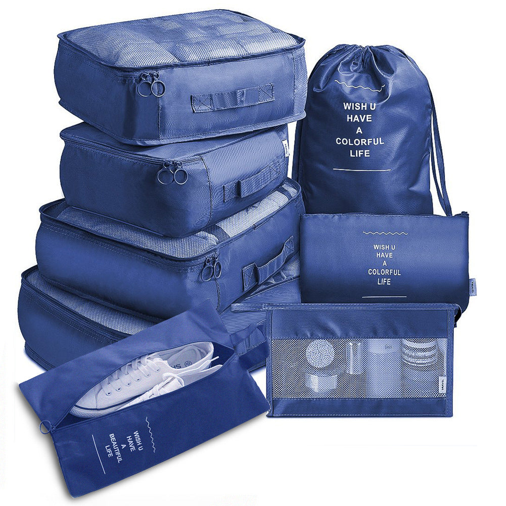 8-Piece Travel Packing Cubes Luggage Organizer Set – Waterproof Storage Bags for Clothes, Shoes, Underwear & Toiletries | Infinity Bazaar