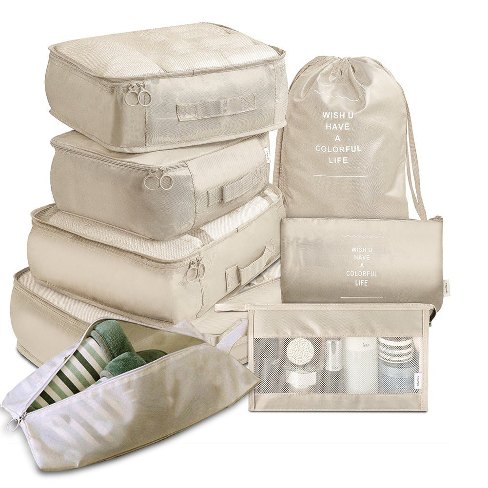 8-Piece Travel Packing Cubes Luggage Organizer Set – Waterproof Storage Bags for Clothes, Shoes, Underwear & Toiletries | Infinity Bazaar