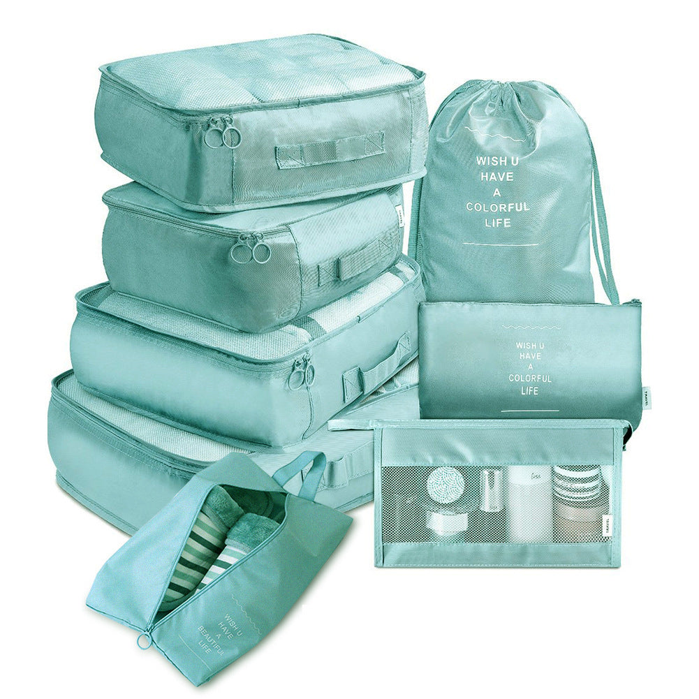 8-Piece Travel Packing Cubes Luggage Organizer Set – Waterproof Storage Bags for Clothes, Shoes, Underwear & Toiletries | Infinity Bazaar