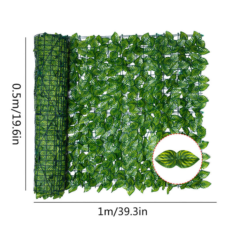 Artificial Plastic Artificial Leaf Fence Net Balcony Fence