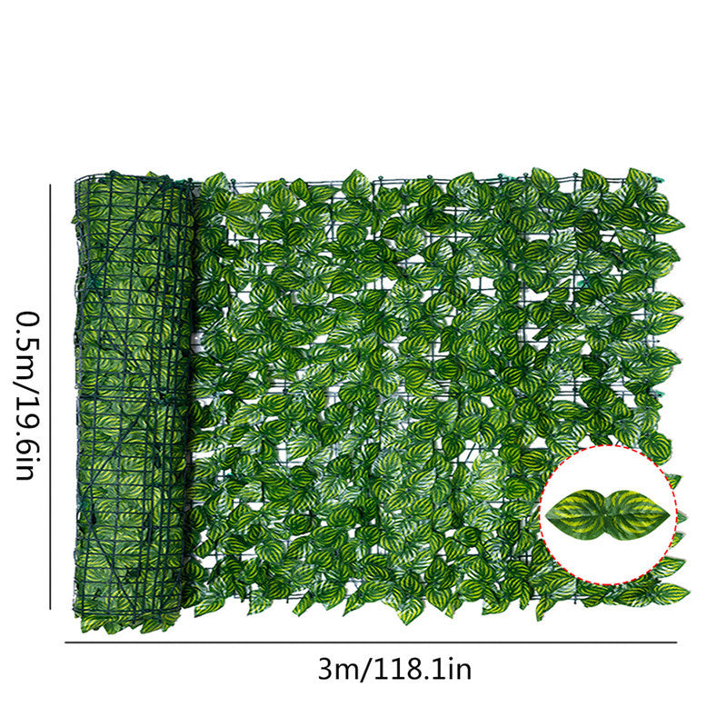 Artificial Plastic Artificial Leaf Fence Net Balcony Fence