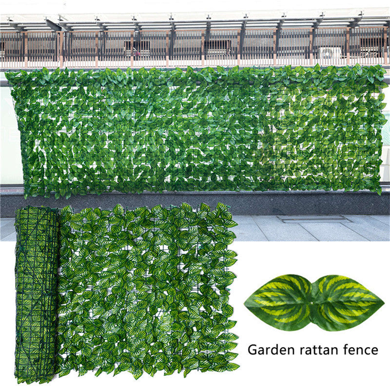 Artificial Plastic Artificial Leaf Fence Net Balcony Fence