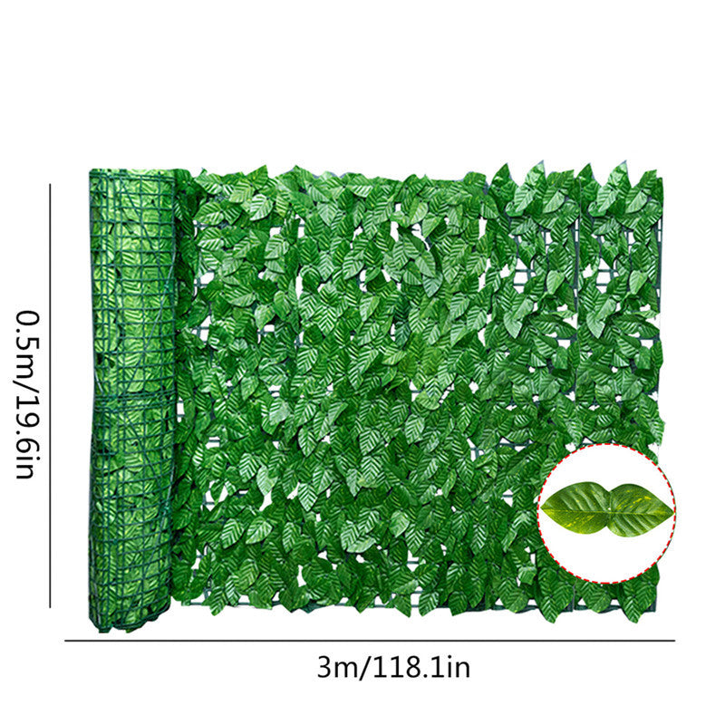 Artificial Plastic Artificial Leaf Fence Net Balcony Fence