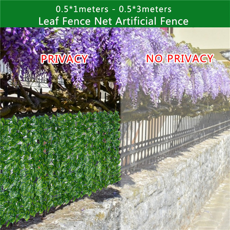 Artificial Plastic Artificial Leaf Fence Net Balcony Fence