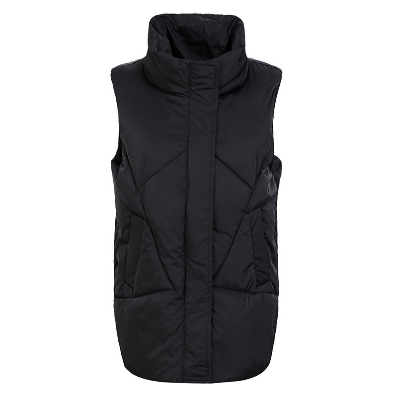 Women's Short Down Padded Cotton Vest