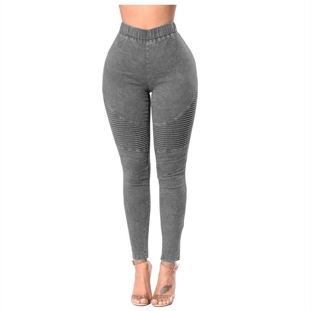 Creased Women'S High-Waisted Butt-Lifting Jeans