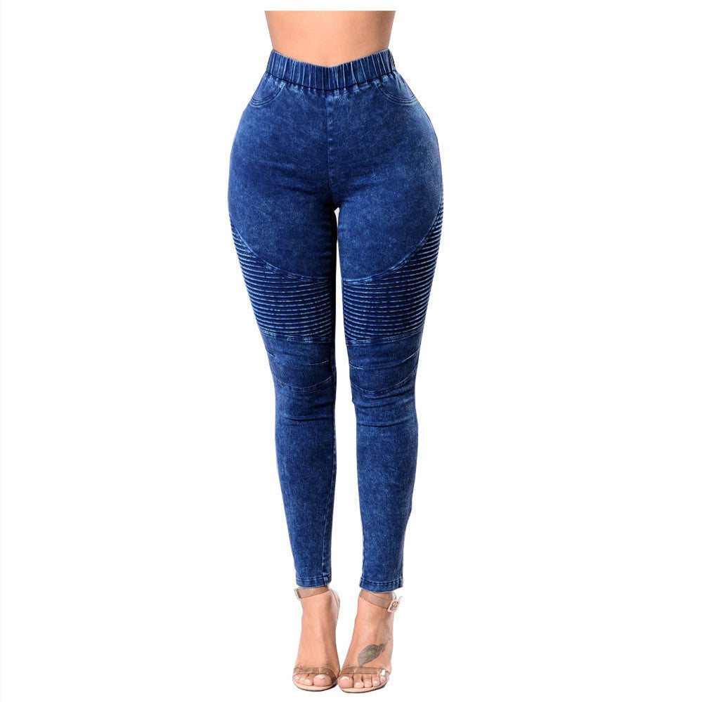 Creased Women'S High-Waisted Butt-Lifting Jeans