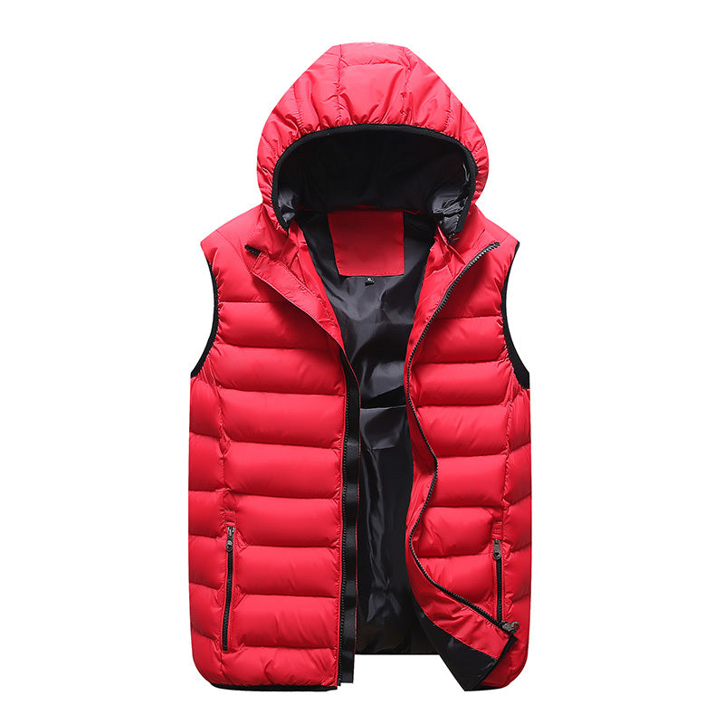 Down Cotton Vest Vest Jacket Plus Velvet Warm Sleeveless Waistcoat