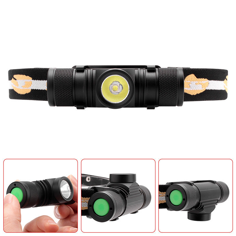 Rechargeable Aluminum Alloy Waterproof Flashlight Portable Fishing Headlight