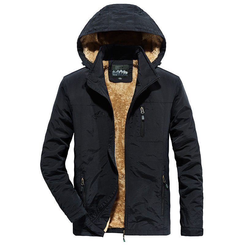Men's Casual Outdoor Quick-Drying Breathable Plus Fleece Jacket