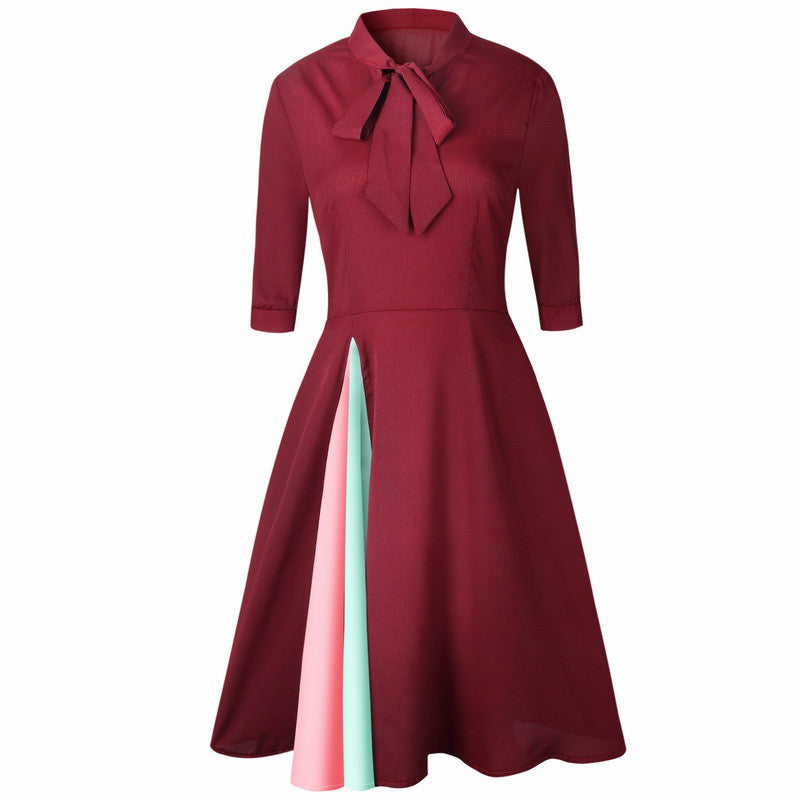 Women’s OL Style Faux Two-Piece Stitching Dress – Commuter Chic | Infinity Bazaar