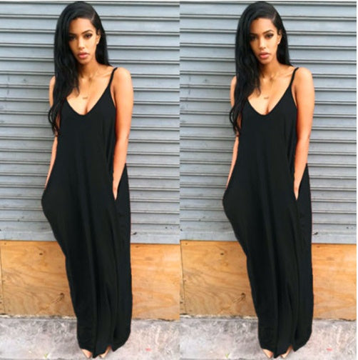 Women’s Plus Size Long Summer Pleated V-Neck Dress | Infinity Bazaar