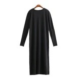Women’s Casual Long Black Cotton Dress | Infinity Bazaar