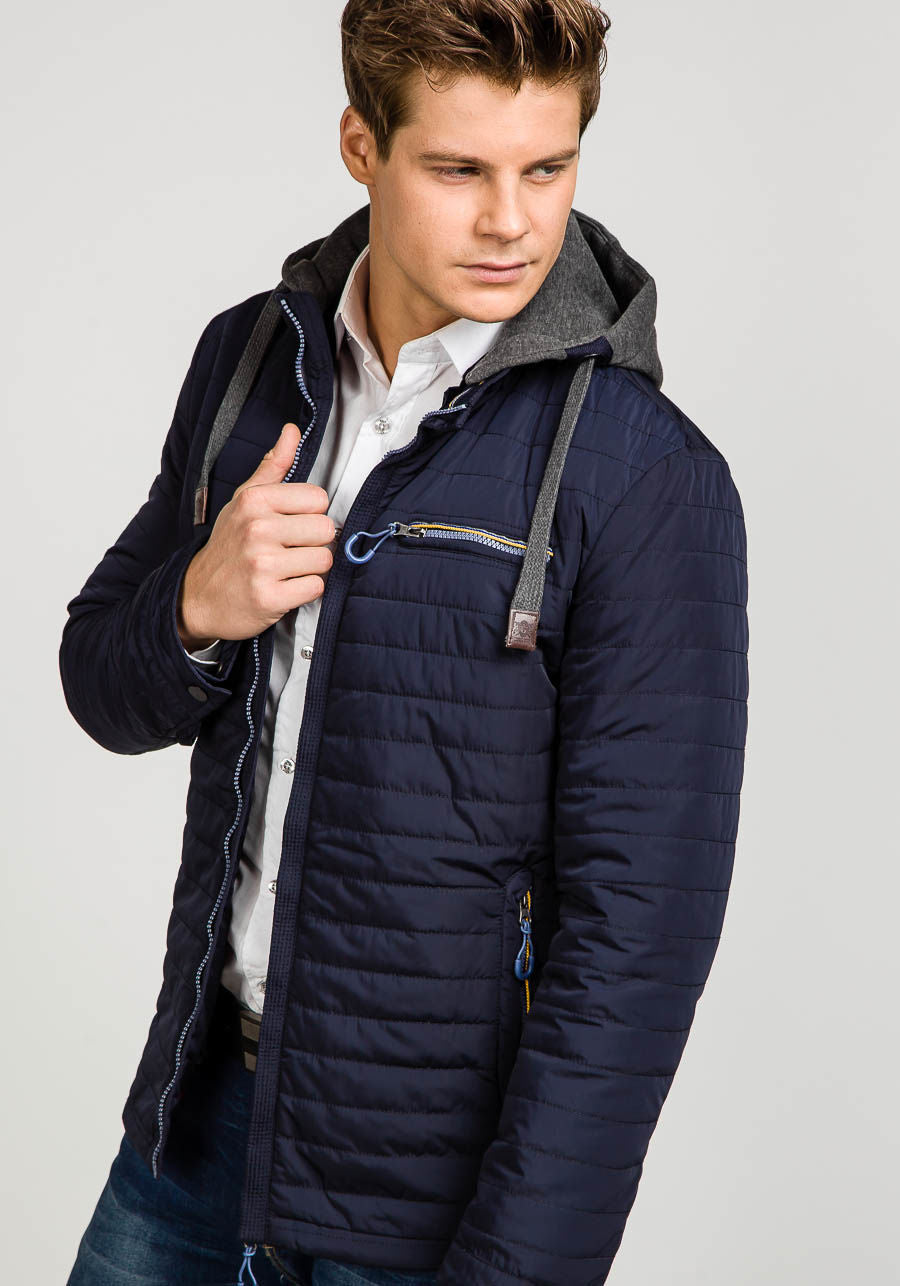 Men's Cardigan Hooded Cotton Jacket