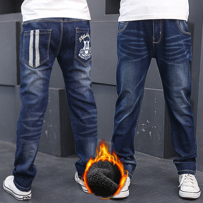 Fleece boy jeans