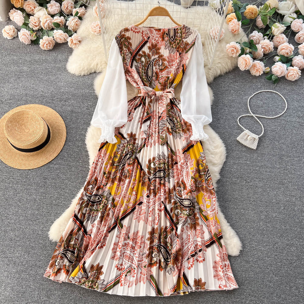 Women’s Ethnic Style Printed Dress – Multicolor Casual Fashion | Infinity Bazaar
