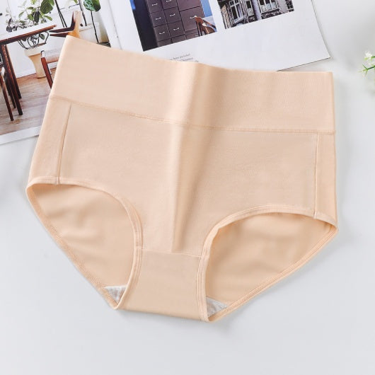 High Waist Women's Plus Size Cotton Antibacterial Abdomen Briefs