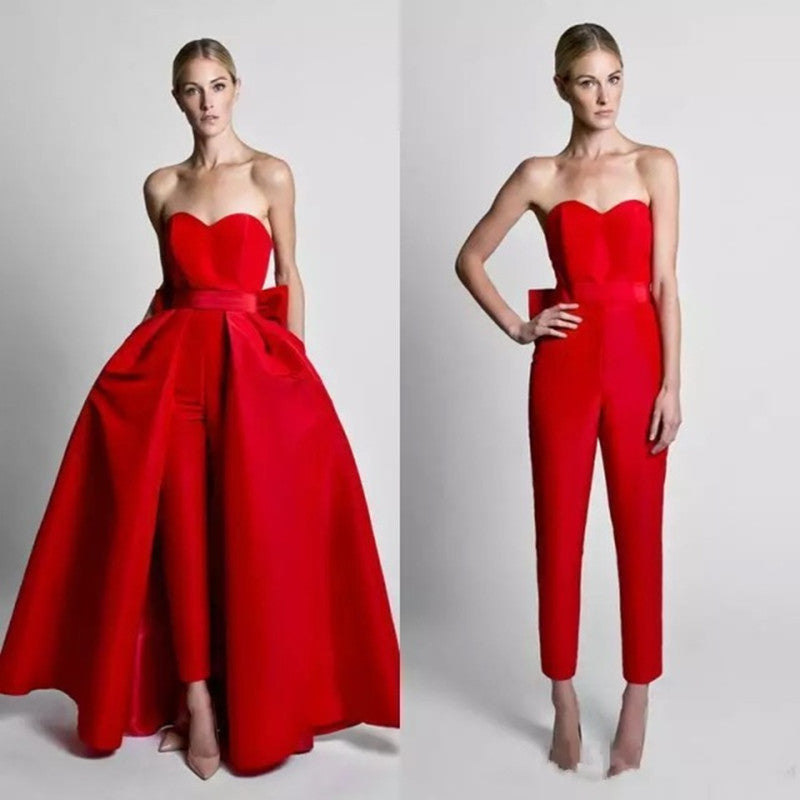 Women’s Elegant Evening Jumpsuit Dress – Solid Color Formal Wear | Infinity Bazaar
