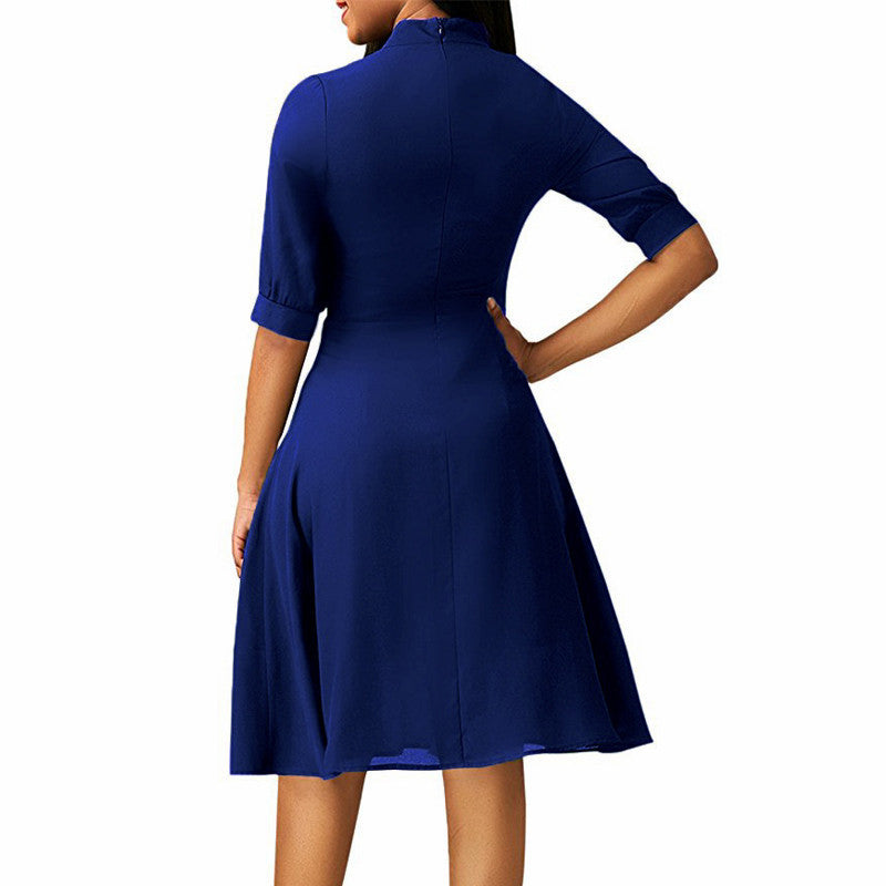 Women’s OL Style Faux Two-Piece Stitching Dress – Commuter Chic | Infinity Bazaar