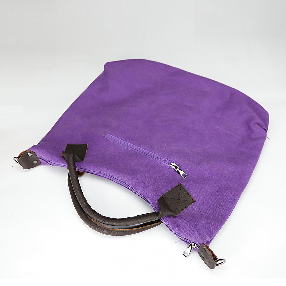 Retro Handbag with Crossbody Strap made with Canvas